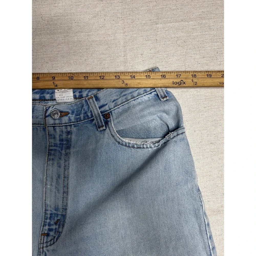 Vintage Levi's 505 Regular Fit Jeans Men's 36x34 USA  Light Wash Straight Leg